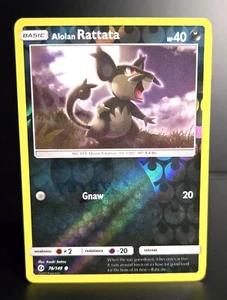 Pokémon TCG - Alolan Rattata - 76/149 Reverse Holo - Sun & Moon (Base) 2017 -NM+ - Picture 1 of 1