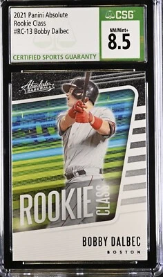 2021 Panini Absolute BOBBY DALBEC Rookie Class #RC-13 Boston Red Sox CSG 8.5 - Image 1 of 2