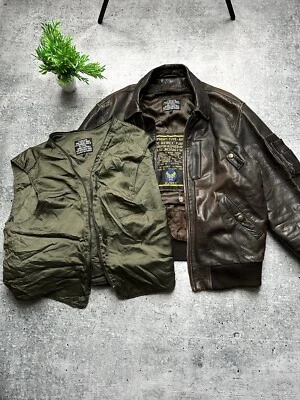 Chaqueta de Cuero Avirex Limited Tipo B-15 Ejército de los Estados Unidos Fuerzas Aéreas Militares EE. UU. Foto 1 de 4