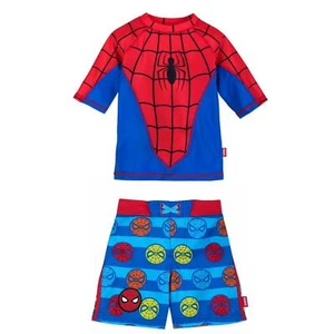 Marvel Spider-Man Rash Guard And Swim Trunks Set Boy Size 5/6 7/8 - Picture 1 of 4