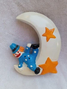 Vtg Ceramic DAVCO Clown on the Crecent Moon Bank - Picture 1 of 7