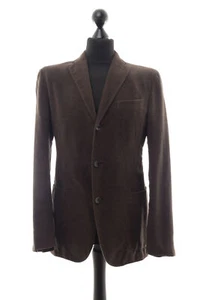 Boglioli Jacket Dover 50 Brown Dark Brown Single-Breasted 3-Button Cotton - Picture 1 of 6