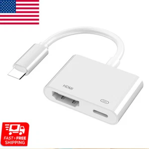 8 pin to HDMI Digital TV AV Adapter Cable For Apple iPad iPhone 7 8 X 11 12 ☆ ‖ - Picture 1 of 11