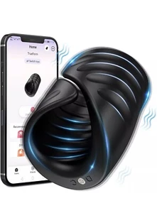 App Remote Control Male Vibrator Masturbator Penis Cock Ring Sex Toys For Men UK - Picture 1 of 7