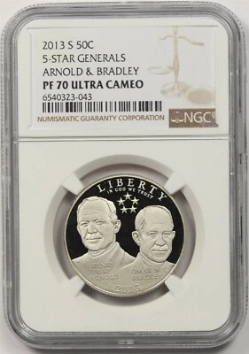 2013-S 5-Star Generals 50C NGC PF 70 UCAM Modern Commemorative Half Dollar  - Image 1 of 4