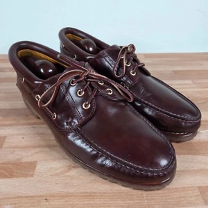 Scarpe da barca Timberland 3 occhielli classiche lug sangue di bue bordeaux da uomo taglia 13 M 50009 - Foto 1 di 24