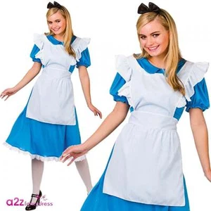Adult Storybook Alice Costume Book Day Wonderland Tea Party Fancy Dress UK 6-28 - Picture 1 of 1