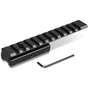 Extensión de cola de milano 125 mm 11 mm a 20 mm Adaptador de riel Picatinny Base de montaje de mira telescópica - Imagen 1 de 16