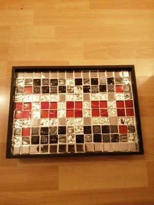 tablett Holz mit Mosaik Fliesen - Bild 1 von 4