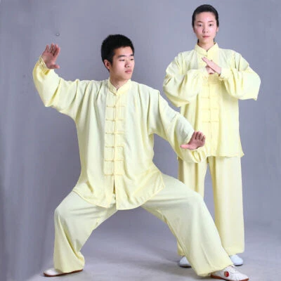 Kung Fu Uniform Traditional Long Sleeved Wushu TaiChi Men Suit Tai Chi Clothes - Image 1 of 4