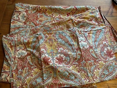 Pottery Barn Multicolor Paisley Floral Print 100% Cotton Full/Queen Duvet Set - Image 1 of 4