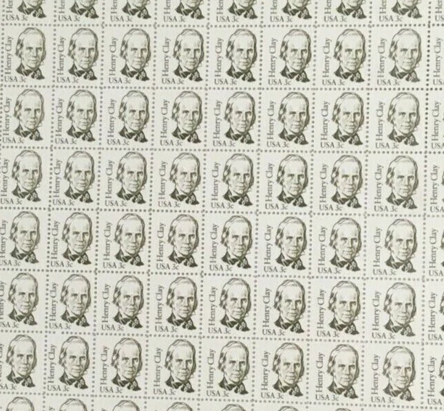 FULL SHEET OF 100 #1846 HENRY CLAY  Mint NH OG - Image 1 of 1