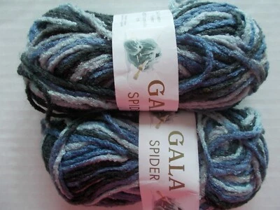 Gala Spider hilo moda abigarrado, grises, lote de 2 Foto 1 de 2