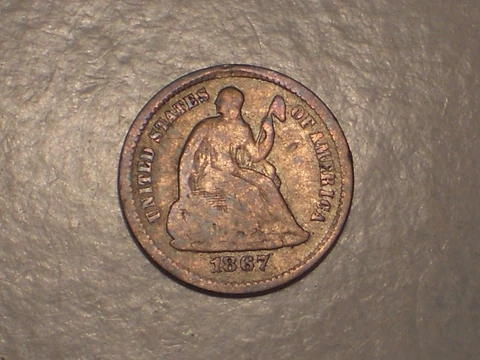 1867 S Seated Liberty Half Dime (Scarcer & Attractive) Cover
