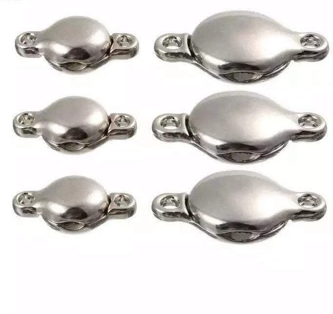 Strong Magnetic Clasps - 10 Pack Jewellery Findings - Silver or Bronze - Image 1 of 4
