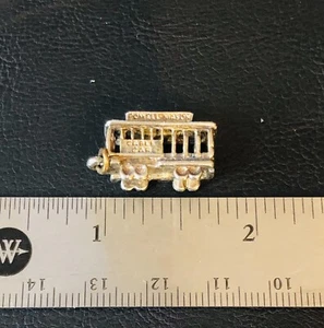 LINDO Teleférico San Francisco de colección .925 ¡Dije PLATA ESTERLINA SÓLIDA! Estampado - Imagen 1 de 6