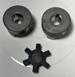 Lovejoy L-075 .625 Jaw Coupling Assembly with LoveJoy Rubber Spider L-075 - Picture 1 of 8