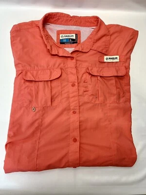 Magellan Fish Gear женские XL коралловые рыболовные снасти на пуговицах вентилируемые - Изображение 1 из 4