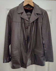 COOPER GENUINE LEATHER MENS DARK BROWN CAR JACKET WITH REMOVABLE LINING SIZE 40 - Picture 1 of 12