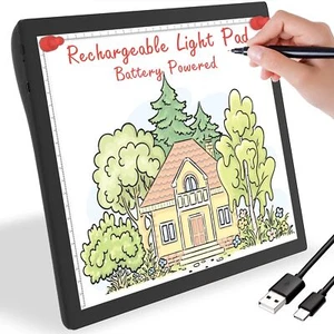 Rechargeable Light Box for Tracing Board Portable Cordless Light Pad Drawing ... - Picture 1 of 9