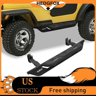 2PCS Running Boards For 1997-06 Jeep Wrangler TJ 2 Door Side Steps Steel Robust Foto 1 de 4