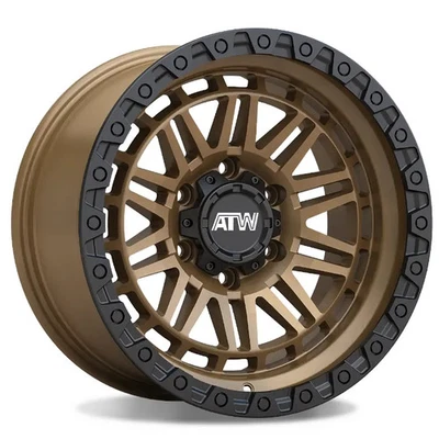 20x10 Bronze Black Wheel ATW Yukon 5x4.5 5x5 -18 Foto 1 de 3