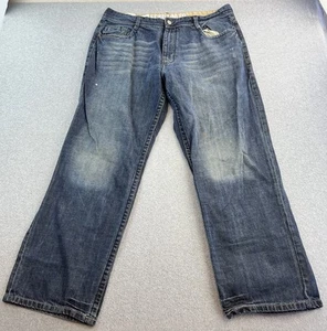 Ecko Unltd Jeans Mens 40 Blue Baggy Straight Leg Casual Denim Y2K Hip Hop Adult - Picture 1 of 15