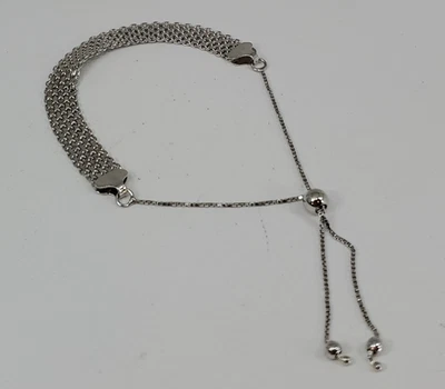 Sterling silver Mesh Flex Adjustable Slide Bracelet Turkey 925 - Image 1 of 4