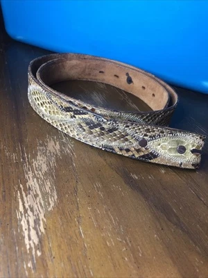 Cinturón Vaquero Occidental Piel Serpiente Pitón Exótico Marca Dan Post Talla 38 Foto 1 de 4