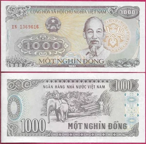 VIETNAM SOCIALIST 1000 DONG 1988 UNC PREFIX IN,HO CHI MINH AND (1890-1969)ELEP - Picture 1 of 1