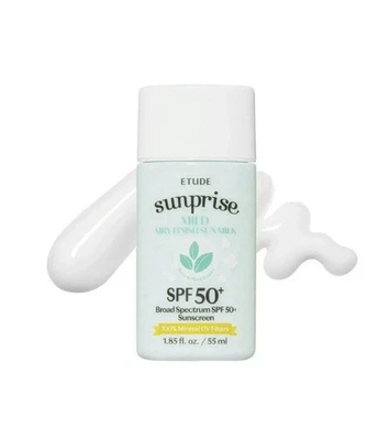 ETUDE HOUSE Sunprise Mild Airy Finish Sun Milk  55ml SPF 50+ Exp:09/05/2026 - Image 1 of 4