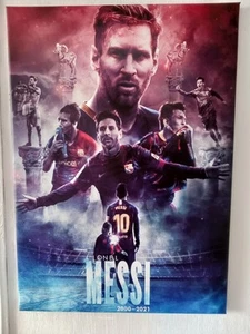 Fußball Leinwand Bild Lionel Messi - Bild 1 von 1