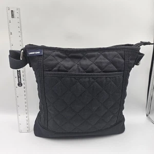 Bolso Bandolera Ajustable Acolchado Negro Lands' End - Imagen 1 de 11