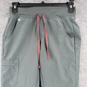 Figs Zamora Jogger Pants Womens Small Gray Technical Collection Scrub Cargo - Picture 1 of 15