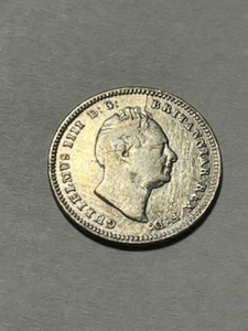 1834 Großbritannien 3 Pence Silber fein gereinigt #10390 - Bild 1 von 2