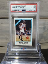 1991 Panini Sticker #96 Michael Jordan PSA 6 EX-MT (BRAND NEW SLAB!) Bulls