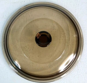 Vintage Pyrex Replacement Amber Glass Lid P83C 6 1/4” Diameter P-83-C  - Bild 1 von 3
