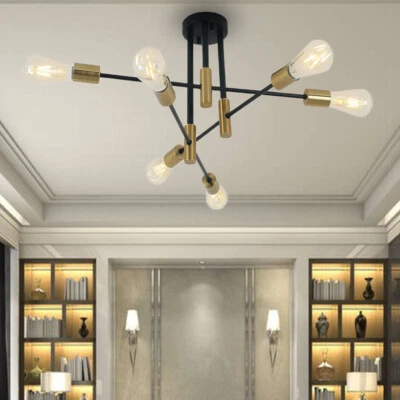 Modern Pendant Light Sputnik Chandelier 6 light Ceiling Hanging Lighting Fixture - Image 1 of 4