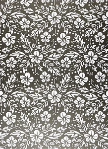 Papel de álbum de recortes impreso translúcido/vitela A/4 negro hibisco - Imagen 1 de 1