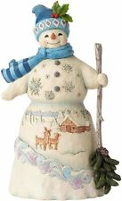 Jim Shore Snowman With Snowy Winter Scene Figurine 6001476 - Winter Is Calling