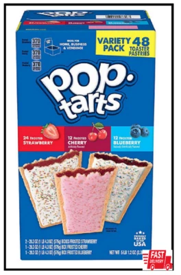 Pacote de variedades Pop-Tarts, morango, cereja e mirtilo (48 ct) ITEM LACRADO!!  - Imagem 1 de 2