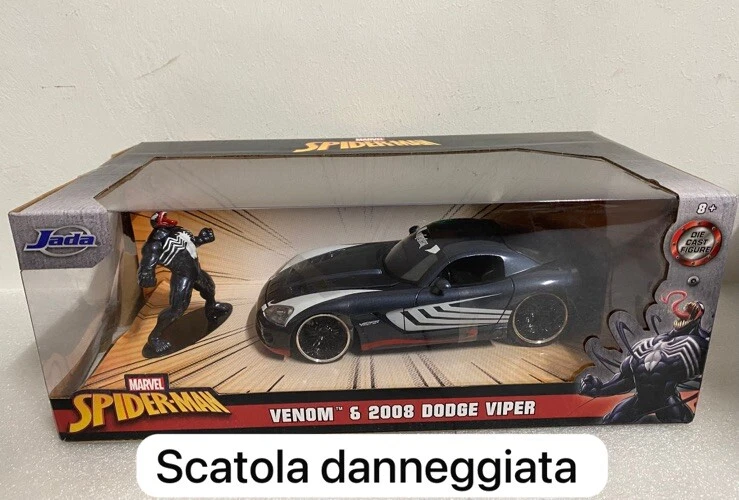 SPIDER MAN JADA TOYS MARVEL 1:24 DIE CAST VENOM 6 2008 DODGE VIPER ART 253225015 - Immagine 1 di 3