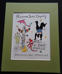 Niki de Saint Phalle Matted Art Print Museum Jean Tinguely Dolphin Totem Pole - Picture 1 of 4