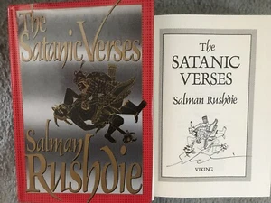 Salman Rushdie signed Satanic Verses book H/C 1st Ed. In Person Proof - Picture 1 of 8
