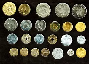 1799, 1806, 1882 Espana/Mexico 27 coin mixed lot with silver and B.U. coins - Picture 1 of 5