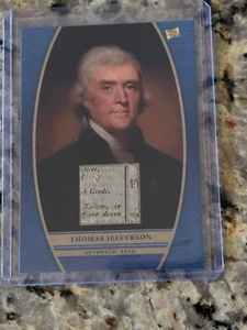 THOMAS JEFFERSON AUTHENTIC RELIC CARD PIECES OF THE PAST 2024 - Picture 1 of 3
