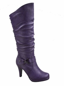 Botas altas de color morado para mujer | FASHIOLA.mx