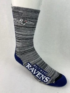 Baltimore Ravens RMC Vortex Crew Socks Large Gray - Picture 1 of 2