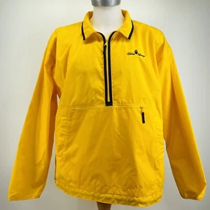 Gear for Sports Mens Golf Rain Jacket Sz L 1/2 Zip Pullover Windbreaker Yellow - Picture 1 of 12