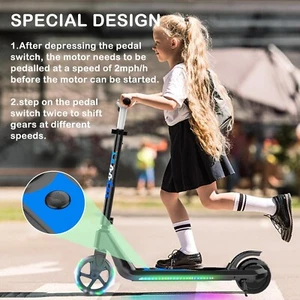 Elektroroller für Kinder von 6-10 Jahren, Kickstart Boost Kinderroller mit Einstellung - Bild 1 von 10